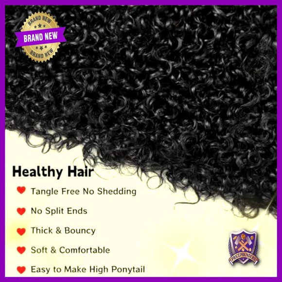 18-22 Inch Deep Wave Human Hair Bundles, 100% Virgin Brazilian, 3 Pack